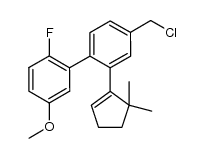 4-(chloromethyl)-2-(5,5-dimethyl-1-cyclopenten-1-yl)-2'-fluoro-5'-(methyloxy)-1,1'-biphenyl Structure