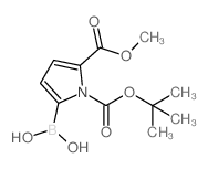 1-BOC-5-(甲氧基羰基)吡咯-2-硼酸结构式