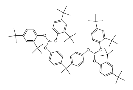 tetrakis(2,4-di-tert-butylphenyl) 4,4'-isopropylidenediphenyl diphosphite结构式