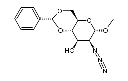 Methyl 2-azido-2-deoxy-4,6-O-(phenylmethylene)-α-D-mannopyranoside结构式