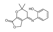 4-(2-hydroxyphenyl)imino-2,2-dimethyl-3,5-dihydrofuro[3,4-b]pyran-7-one结构式