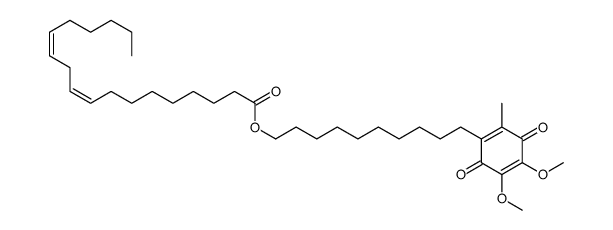 10-(4,5-dimethoxy-2-methyl-3,6-dioxocyclohexa-1,4-dien-1-yl)decyl (9Z,12Z)-octadeca-9,12-dienoate结构式