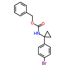 1-(4-溴苯基)环丙基氨基甲酸苄酯结构式