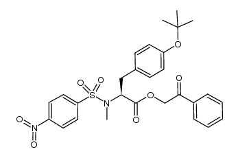 N-methyl-N-nosyl-O-tert-butyl-L-tyrosine phenacyl ester结构式