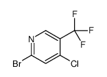 2-bromo-4-chloro-5-(trifluoromethyl)pyridine结构式