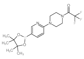 2-(4-三氟乙酰基哌嗪)吡啶-5-硼酸频那醇酯结构式