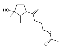 4-(3-hydroxy-2,3-dimethylcyclopentyl)pent-4-enyl acetate Structure