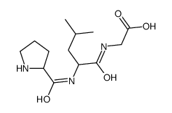 2-[[4-methyl-2-(pyrrolidine-2-carbonylamino)pentanoyl]amino]acetic acid Structure