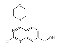 (2-氯-4-吗啉吡啶并[2,3-d]嘧啶-7-基)甲醇结构式
