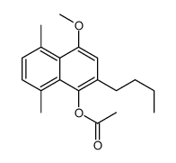 (2-butyl-4-methoxy-5,8-dimethylnaphthalen-1-yl) acetate Structure
