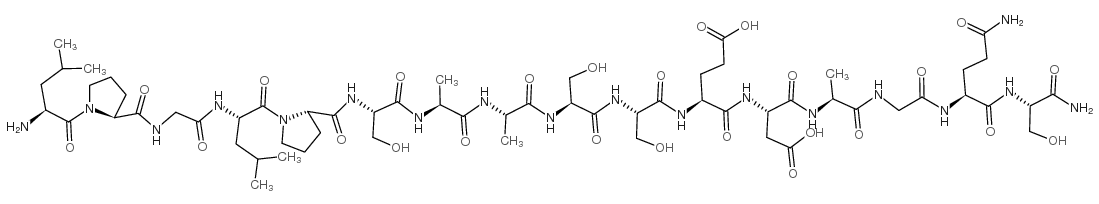 LEU-PRO-GLY-LEU-PRO-SER-ALA-ALA-SER-SER-GLU-ASP-ALA-GLY-GLN-SER-NH2结构式