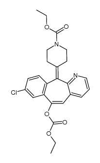 Ethyl 4-[8-Chloro-6-[(ethoxycarbonyl)oxy]-11H-benzo[5,6]cyclohepta[1,2-b]pyridin-11-ylidene]-1-piperidinecarboxylate结构式