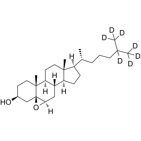 胆固醇,5ß,6ß-环氧-d7结构式