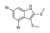 4,6-dibromo-2,3-bis(methylsulfanyl)-1H-indole结构式
