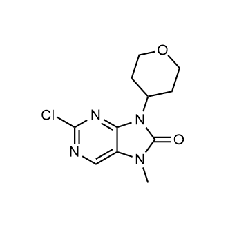 2-氯-7-甲基-9-(四氢-2H-吡喃-4-基)-7,9-二氢-8H-嘌呤-8-酮结构式