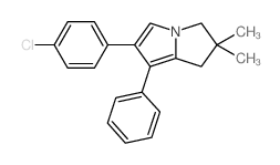 6-(4-CHLOROPHENYL)-2,2-DIMETHYL-7-PHENYL-2,3-DIHYDRO-1H-PYRROLIZINE结构式