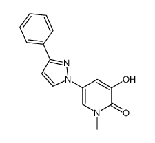3-hydroxy-1-methyl-5-(3-phenyl-1H-pyrazol-1-yl)pyridin-2(1H)-one Structure