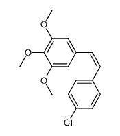 (Z)-1-(4-chlorophenyl)-2-(3,4,5-trimethoxyphenyl)ethene结构式