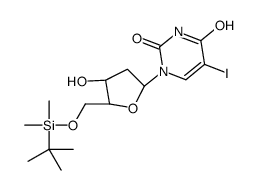 2'-脱氧-5'-O-[(叔丁基)二甲基硅烷基]-5-碘尿苷结构式