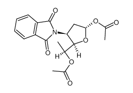1,5-di-O-acetyl-2,3,6-trideoxy-3-phthalimido-α-L-arabino-hexofuranose结构式