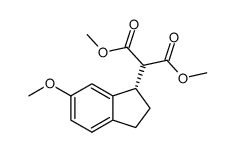 (S)-dimethyl 2-(6-methoxy-2,3-dihydro-1H-inden-1-yl)malonate结构式