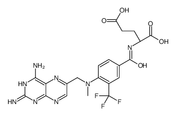 (2S)-2-[[4-[(2,4-diaminopteridin-6-yl)methyl-methylamino]-3-(trifluoromethyl)benzoyl]amino]pentanedioic acid Structure