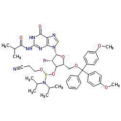 DMT-2'Fluoro-DG(IB) Amidite Structure