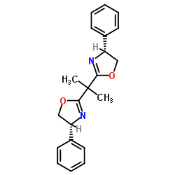 (+)-2,2'-异亚丙基双[(4R)-4-苯基-2-噁唑啉]结构式