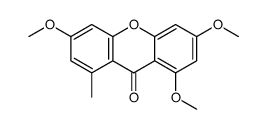 1,3,6-Trimethoxy-8-methyl-9H-xanthen-9-one结构式