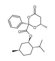 l-menthyl (2R,6S)-6-methyl-4-oxo-2-phenyl-1,3-dioxane-2-carboxylate结构式