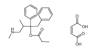 1,2-二苯基-3-甲基-4-[甲基氨基]-2-丙酸丁酯马来酸盐结构式