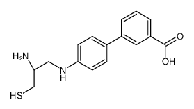 3-[4-[[(2R)-2-amino-3-sulfanylpropyl]amino]phenyl]benzoic acid结构式