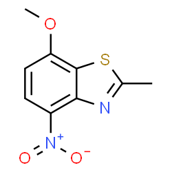 Benzothiazole, 7-methoxy-2-methyl-4-nitro- (9CI)结构式