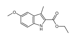 5-甲氧基-3-甲基-1H-吲哚-2-羧酸乙酯结构式
