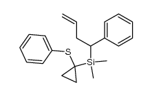 dimethyl(1-phenylbut-3-en-1-yl)(1-(phenylthio)cyclopropyl)silane Structure