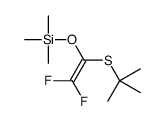 (1-tert-butylsulfanyl-2,2-difluoroethenoxy)-trimethylsilane Structure