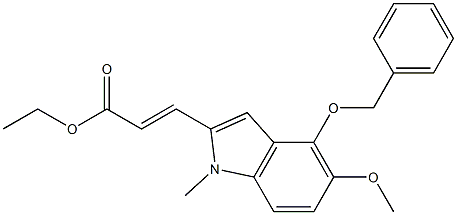 ethyl (E)-3-(4-(benzyloxy)-5-methoxy-1-methyl-1H-indol-2-yl)acrylate结构式