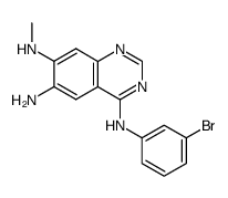 6-amino-4-<(3-bromophenyl)amino>-7-(methylamino)quinazoline Structure