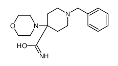 1-benzyl-4-morpholin-4-ylpiperidine-4-carboxamide结构式
