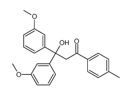 3-hydroxy-3,3-bis(3-methoxyphenyl)-1-(4-methylphenyl)propan-1-one结构式