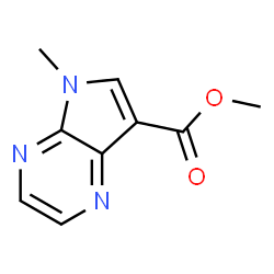 5-甲基-5H-吡咯并[2,3-b]吡嗪-7-羧酸甲酯结构式