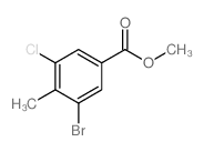 3-溴-4-甲基-5-氯苯甲酸甲酯结构式