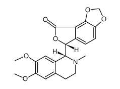 [R,(-)]-6-[(1R)-1,2,3,4-Tetrahydro-6,7-dimethoxy-2-methylisoquinolin-1-yl]furo[3,4-e]-1,3-benzodioxol-8(6H)-one结构式