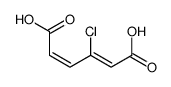 3-chloro-cis,cis-muconic acid Structure