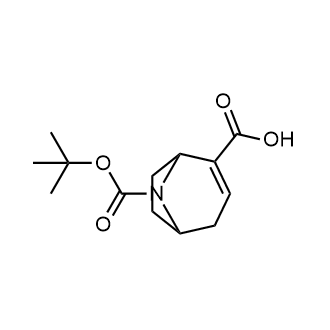 8-叔丁氧羰基-8-氮杂双环[3.2.1]辛烷-2-烯-2-羧酸结构式