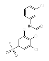 (2,6-dichloro-4-fluorosulfonylphenyl) N-(3-chlorophenyl)carbamate Structure