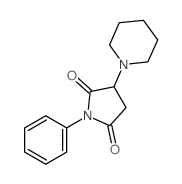 2,5-Pyrrolidinedione,1-phenyl-3-(1-piperidinyl)-结构式