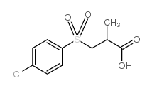 3-[(4-氯苯基)磺酰基]-2-甲基丙酸结构式