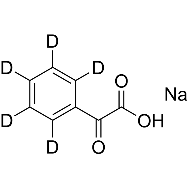 Phenylglyoxylic acid-d5(sodium)结构式