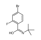 N-叔丁基-4-溴-2-氟苯甲酰胺结构式